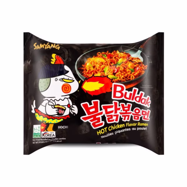 Buldak Ramen Black — рамен Бульдак со вкусом острой курицы 140г/пачка