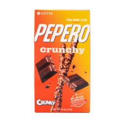 Печенье соломка Pepero Crunchy — соломка в глазури с воздушной кукурузой 39г