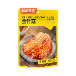 Эноки JIAJIANCHENGCHU — маринованные грибы эноки в остром соусе, 145 г