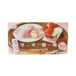 Моти со вкусом клубники и начинкой из молочного белого шоколада "Royal Family Cacao Mochi" 80г