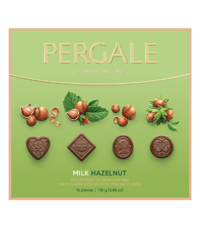 Ассорти шоколадных конфет Pergale фундук с молочным шоколадом 110г