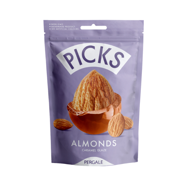 PICKS миндаль в карамельной глазури 90г