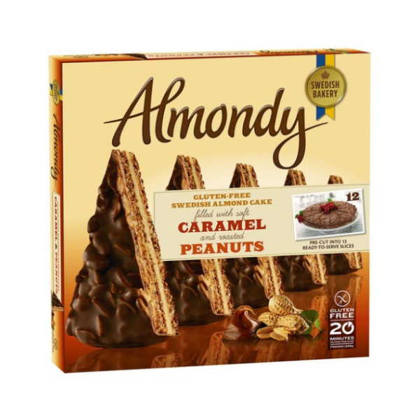 Миндальный торт Almondy Snickers "Карамель и арахис" 1200г